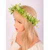 Wiwpar Boho Flower Wreath Headpiece for Maternity Birthday Bridal Green Leaf Bohemian Headpiece Halo Wreath Fairy Flower Christmas Headband for Women Girls (Style4)