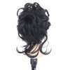 Anbuwei Claw Clip Messy Bun Hair Pieces for Women Tousled Updo Ponytail Synthetic Curly Wavy Bun Hair Extension With Hair Clips (Natural Black)
