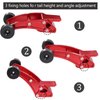 FACCNOY Adjustable Metal Wheelie Bar for 1/14 MJX Hyper Go 14210 14209 H14BM High Speed RC Brushless Remote Control Car Upgrades 14120 (Red)