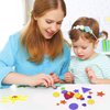 1500 Pieces Self Adhesive Foam Stickers Mini Geometry Shapes EVA Foam Stickers for Kids DIY Art Craft, Circle, Square, Triangle, Heart, Pentagram
