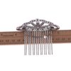 Alilang Vintage Rose Pink Bridal Hair Comb Simulated Crystal Wedding Hair Accessories