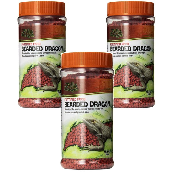 Zilla Reptile Food Bearded Dragon Fortified, 6.5-Ounce (3 Pack)