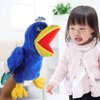 LOGOFUN Bird Hand Puppet Plush Animal Bird Toy with Movable Mouth Stuffed Bird Hand Puppets Doll for Pretend Play Storytelling Prop - Blue & Yellow 11.79IN