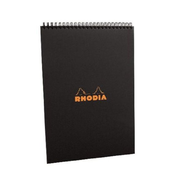 Rhodia Elasti-Books ruled with margin 8 1/4 in. x 11 3/4 in. black by Rhodia