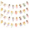 Affrolling 4 Pcs Fairy Party Decorations Fairy Party Banner Flower Fairy Hanging Banners Fairy First Birthday Party Favors Fairy Cutout Decorations for Fairy Tale Theme