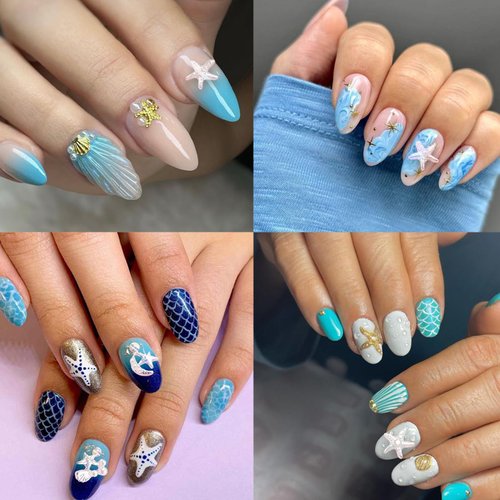 18Pcs Mixed Color 3D Starfish Nail Charms Alloy Summer Beach Nail Art Rhinestones Ocean Theme Shell Starfish Nail Studs Sea Series Star Nail Supplies Nail Accessories for Women DIY Manicure Decoration