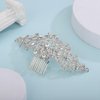 Rumtock Vintage Big Rhinestones Silver Hair Comb for Women Girls Wedding Bridal Hair Piece Porm Hair Jewelry