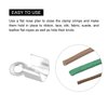 uxcell 400Pcs Fold Over Cord Ends, 3x6mm Terminators Crimp Cap Clasp Tips for Leather Ribbon DIY Craft Making, Silver Tone
