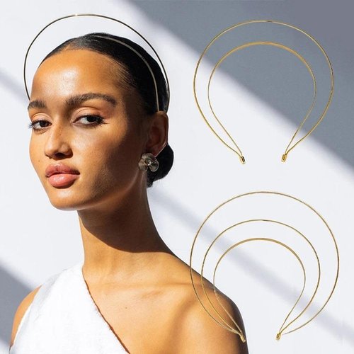PurYupearl Silver Halo Crown Headband Goddess Headpiece Multi-layer Hair Crown DIY Metal Base Hair Hoops Hair Accessories for Women Girls, Women's Fashion Headbands Hair Care Hair Accessories
