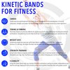 Kinetic Bands - Leg Speed Resistance Bands - Performance/Fitness Training - 4 Resistance Levels, Stretch Strap, Digital Training Series (Red, Orange, Green, Blue - Ages 13 & Over)