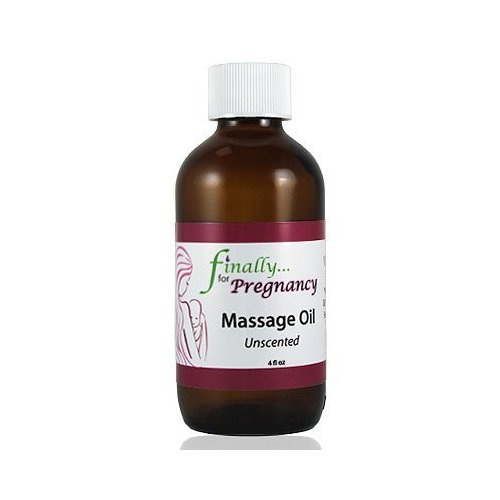 Finally Pure - 100% Organic Ingredients Massage Oil for Pregnancy, Unscented - 4 oz