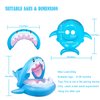 Baby Float Swimming Pool Toddler Floaties with Inflatable Canopy Shark Infant Pool Float for Kids Aged 6-36 Months
