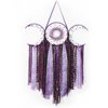 ANROYE Purple Triple Moon Goddess Macrame Wall Hanging, Boho Wiccan Crescent Dream Catcher, Bohemian Witchy Dreamcatcher Gift for Women, Hippie Woven Pagan Tapestry Decor for Bedroom Witch Decoration