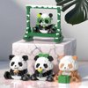 TIMCHESS 2 Sets Mini Building Blocks, Cute Panda Mini Bricks Building Sets for Kids 6 7 8 9 10+, Micro Building Blocks Sets for Adult Christmas Birthday Gifts (457pcs+481pcs)