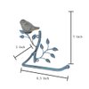 Owlgift Wall Mounted Metal Toilet Tissue Holder w/Ceramic Bird, Roll Organizer for Bathroom - Turquoise