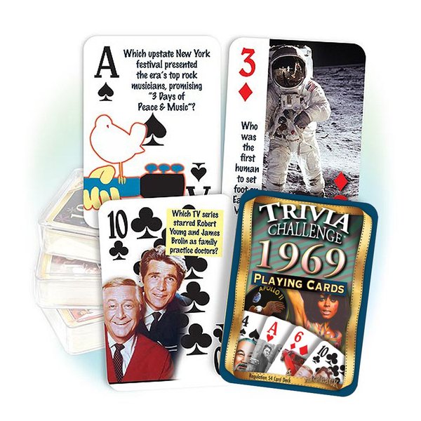 Flickback 1969 Trivia Playing Cards Birthday Gift