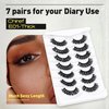 Lashes False Eyelashes Soft Faux Mink False Lashes 14MM False Lashes Chiref Fluffy Curly False Eyelashes 3D 7 Pairs E01-Thick
