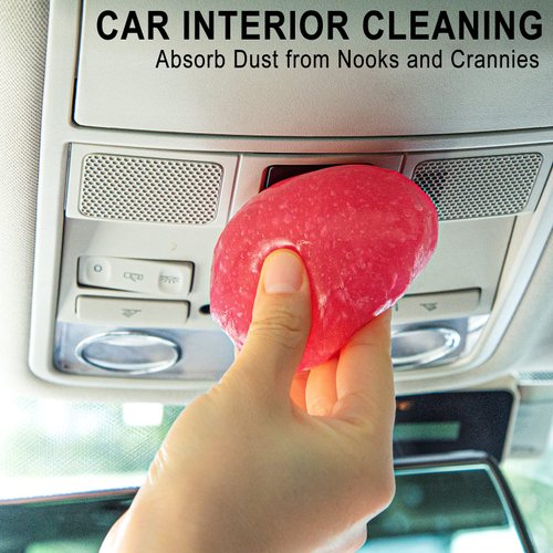TICARVE 2 Pack Cleaning Gel Car Cleaning Putty Car Slime for Cleaning Car Detailing Gel Car Interior Cleaner Car Accessories Keyboard Cleaner Rose Purple