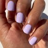 GLAMERMAID Press on Nails Short Squoval，Purple Squoval False Nails Press ons，Spring 24 Pcs Full Cover Glue on Nails Glossy Reusable Acrylic Stick on Nails Gift for Women Girls