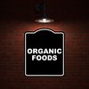 ORGANIC FOODS BLACK Minimalist Aluminum Composite Sign 20 x 24 inches