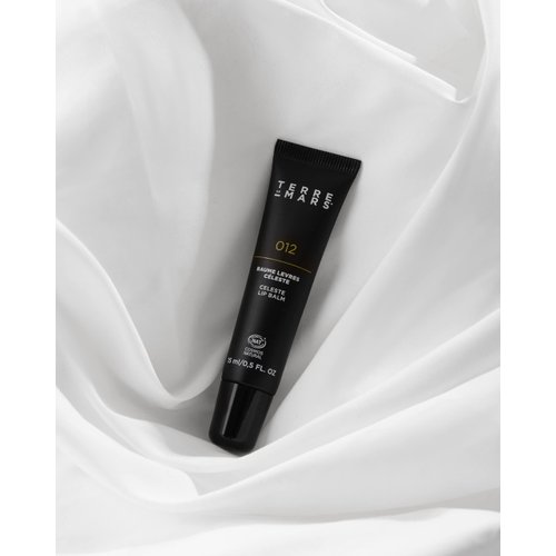 TERRE DE MARS Céleste Lip Balm Cosmos Natural Certified Saturated with Mimosa floral wax, Calendula extract, Castor, Coffee and Jojoba oil, Protects, Moisturize and Nourish Your Lips, 15ml