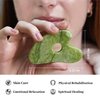 THLHKD Gua Sha Facial Tools, Natural Jade Stone Guasha, Guasha Board for SPA Acupuncture Therapy Trigger Point Treatment, Gua Sha Scraping Massager for Jawline Sculpting and Puffiness Reducing