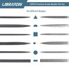 Libraton Small File Set, Needle Diamond Files 13PCS, 6pcs Jewlers Files & 6 Steel Files for Precision Metal File Work, Wood Files, Woodworking, Plastic Carving Tool with Steel Brush and Carry Case