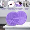 2 Pcs Silicone Make Up Brush Cleaning Mat, Makeup Brush Cleaner Mats, Portable Washing Tool with Suction Cup for Makeup Cosmetic Brushes