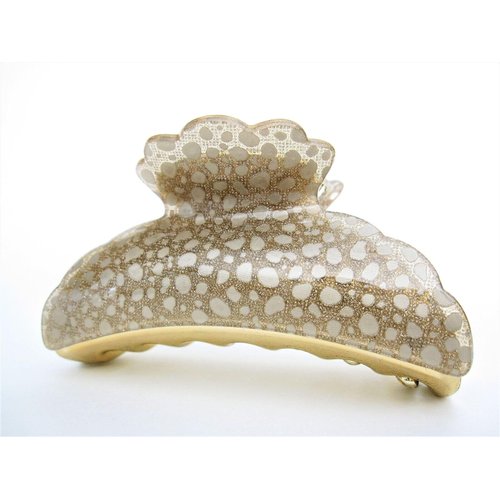 Generic Art deco champagne gold sparkle hair claw clip for thick hair