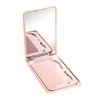 Jurrissa Portable Hair Comb with Mirror for Women%Girl-Compact Mirror with Hair Comb for Purse,Travel Pocket Comb with Mirror-Small Pocket Mirror&Mini Comb,Folding Hair Brush with Mirror(Pink)