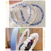 JELIEE 7 Pack Different Designs Headbands Fashion Headbands for Women Non Slip Flower Headband Cute Pearl Headbands for Girls Twisted Headband Blue White Solid Headbands Set