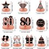 10 Pieces Rose Gold 80th Birthday Decoration 80th Birthday Centerpieces for Tables， Happy 80th Honeycomb Table Topper for Women,80th Birthday Table Sign Decor