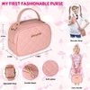 Little Girls Play Purse, Kids Toy Purse and Pretend Makeup Kits for Toddlers -My First Purse Set Include Handbag, Phone, Wallet, Play Mermaid Jewelry, Pretend Play Girl Toys, Gift for Girls 3 4 5 6 7