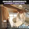 Organic Laundry Soap Bar with Lavender for Sensitive Skin - Delicate Stain Remover Clothes, Underwear, Collar - 9 pcs
