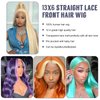 Nicele Ann 613 13x6 Lace Front Wig Human Hair Straight 613 HD Lace Frontal Wig 13X6 200 Density Blonde Lace Front Wigs Human Hair Pre Plucked With Baby Hair (30 Inch, 613 13x6 Straight)