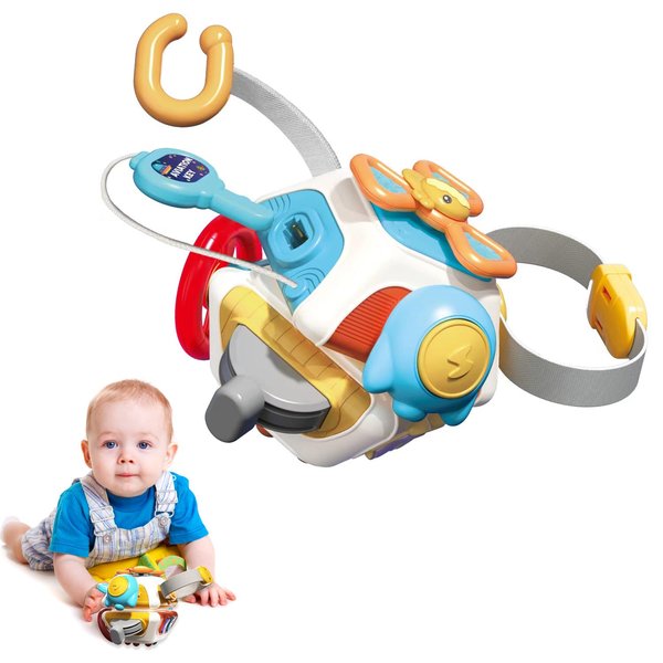 WIIBAAHO Montessori Toys for 1 2 3 Year Old Toddlers, Baby Toys 12-18 Months, Airplane Car Travel Toys Educational Activities Learning Sensory Toys, One Year Old Birthday Gifts for Boys Girls