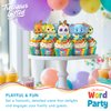 Treasures Gifted (24) Word Party Cupcake Toppers & (24) Wrappers - Officially Licensed Word Party Cake Decorations - Word Party Birthday Party Supplies - Jim Henson’s Word Party Cake Topper Set
