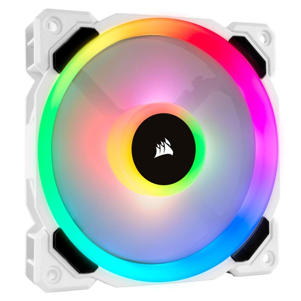 Corsair LL Series, LL120 RGB, 120mm RGB LED Fan, Single Pack- White
