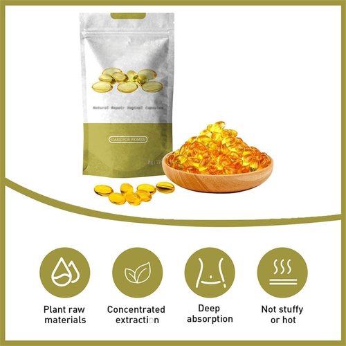 Guruas Bee Venom Ginger Oil Capsules, Bee Toxin Ginger Oil Capsules, Natural Ingredient Repair Tighten Vaginal Capsules (2pcs)