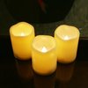 iZAN 3-Pack Outdoor Flameless LED Battery Operated Candles with Remote Waterproof Flickering Electric Pillar Candles for Halloween Chirstmas Home Wedding Party Festival Décor Long Battery Life 3”x4”