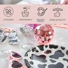 BELMAKS 80PCS Cow Print Set – Cow Print Plates with Cow Print Napkins for Cowboy Cowgirl Cow Western Farm Theme Parties Cow Dinnerware Set for Party Decorations