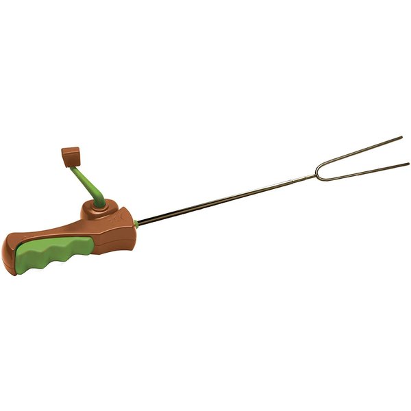 Hog Wild Reel Roaster, 27" - For Marshmallows, Hot Dogs, Camping, Barbeques, Campfires, Fire Pits, Fireplaces, Grills & More - Stainless Steel Extendable Rotating Skewer - Gift for Kids & Adults 8+
