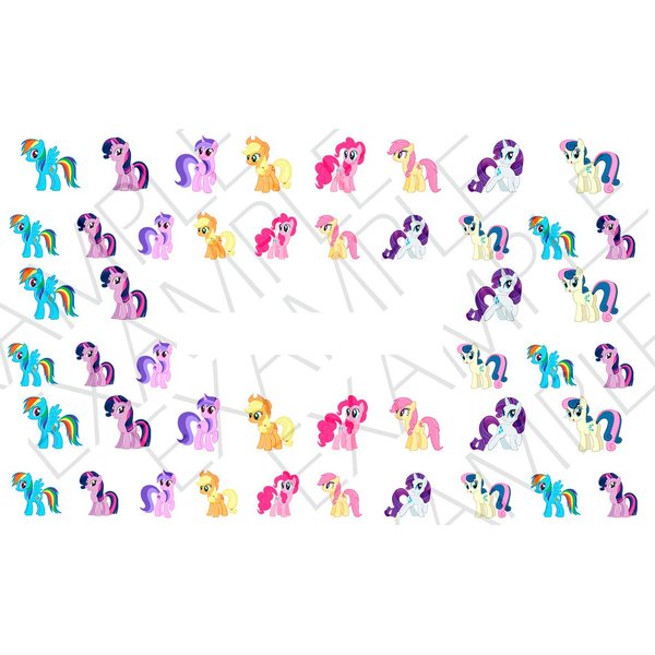 My Little Pony Water Nail Art Transfers Stickers Decals - Set of 46 - A1219