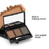 AFGHOUZ 3-Color Eyebrow Powder Palette, Brow Powder Filler Kit With Mirror Brow Brush, Waterproof Neutral Eye Makeup for Women, Smudge-proof