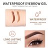 Erinde Waterproof Tinted Brow Gel, Long-lasting Eyebrow Shaping Makeup Gel, Liquid Thickening Brow Mascara, Smudge-Resistant, Flake-Resistant, Volumizing Enhance Brow Mascara, 01 Light Grey