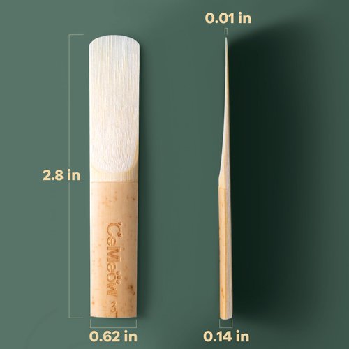 CeMeow Alto Saxophone Reeds 3.0, Professional Alto Sax Reeds 10Pack with Plastic Box, Thinner Reed Tip Advanced Cutting Technology for Saxophone Beginner and Player