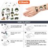 Camo Tempoary Tattoos for Kids, Army Birthday Party Favors Decorations 96PCS Tattoos Stickers Cute Party Supplies Girls Boys Gifts Classroom School Prizes Themed Christmas