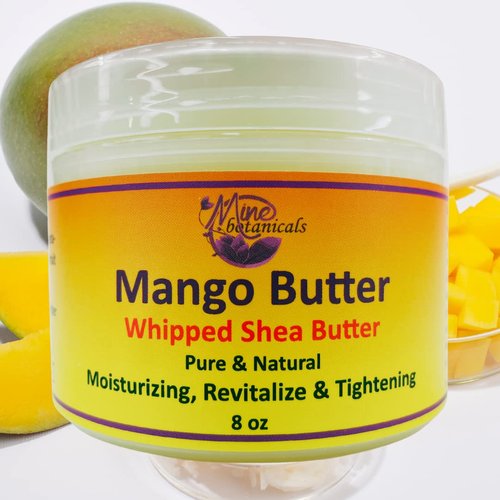 Mine Botanicals Whipped Body Butter with Mango Butter 8 oz, Moisturizing, Nourishing
