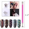 KAAGEE 15Pcs Cat Eye Nail Magnets Pens for Nail Art Magnetic Wand Cat Eye Magnet for Nails Double Ended Magnet Sticks for Women Cat Eye Nails Magnets Wand Gel Polish Nail Art Tools