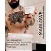 MARLOWE. No. 102 Men's Body Scrub Soap 7 oz (3 Bars) Fresh Original Woodsy Scent, Best Exfoliating Bar for Men, Natural Ingredients, Apricot Seed Powder, Shea Butter, Olive Oil, Green Tea Extracts